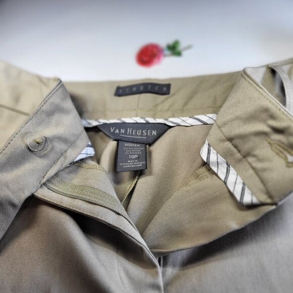 Van Heusen Stretch,, Not Worn, Women's Tan Pants, Size 10P - Picture 6 of 8